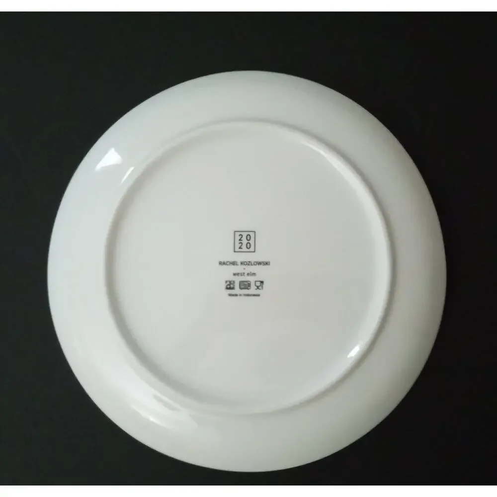 West Elm Rachel Kozlowski Dapper Animal Winter Holiday Bear Plate Salad Dessert